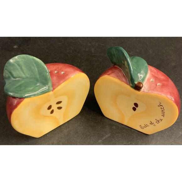 Other - Vintage Red Delicious Apple Halves Salt And Pepper Shakers 'Salt of the Earth'